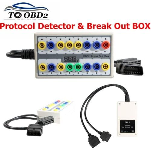 OBDII Breakout Box OBD OBD2 Protocol Detector & Break Out Box Car Auto Car Test Box Hot Selling