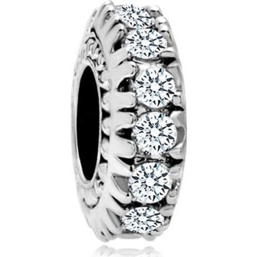 Wholesale 10 Pieces Women Jewelry, DIY Beads, White Rhinestones, Love Space Amulet Beads For Bracelet Necklaces