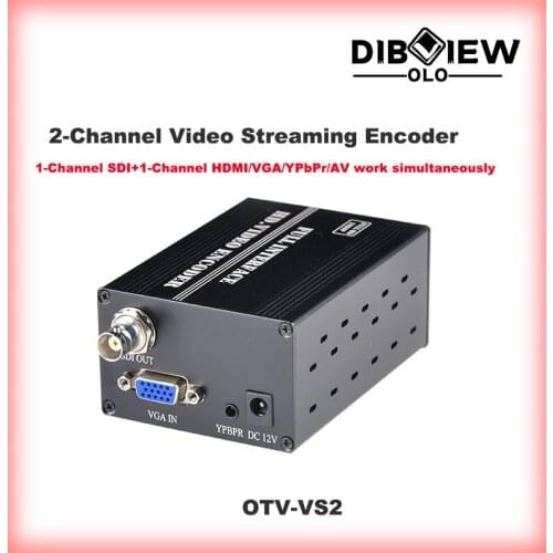 OTV-VS2 SDI And VGA/HD MI/YPbPr/AV Input Live Video IPTV Streaming 2 Channel Encoder Streamer Facebook Wowza Ustream Youtube