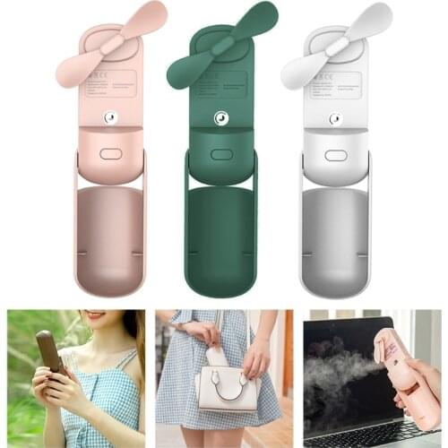 Mini Handheld Spray Fan Quiet Portable Pocket Fan USB Rechargeable Personal Electric Fan for Adults Kids Home Travel