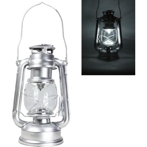 Dimmable Portable Silver Battery 15 LED Hanging Lantern Light Camping Tent Lamp