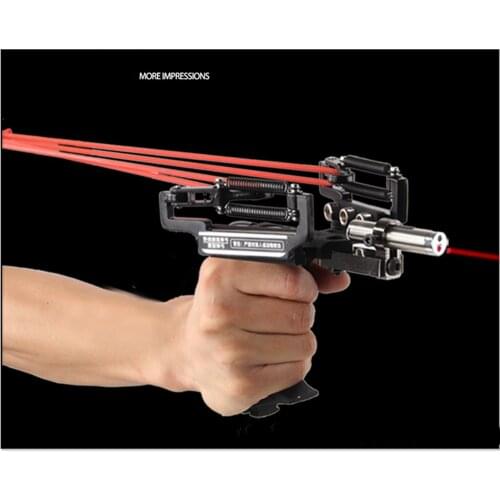 Laser Slingshot Strong Slingshot Catapult With Arrow Clip Hunting caza Powerful Catapult with wrist Target Archery Crossbow Bolt