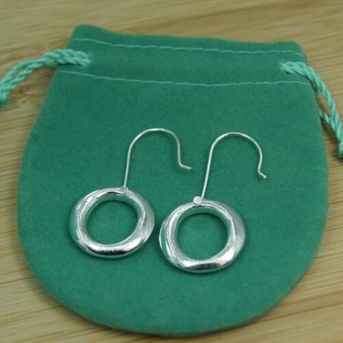 Wholesale925 Sterling Silver Hollow Heart Drop Earrings For Woman Wedding Engagement Fashion Party Charm Jewelry Gift