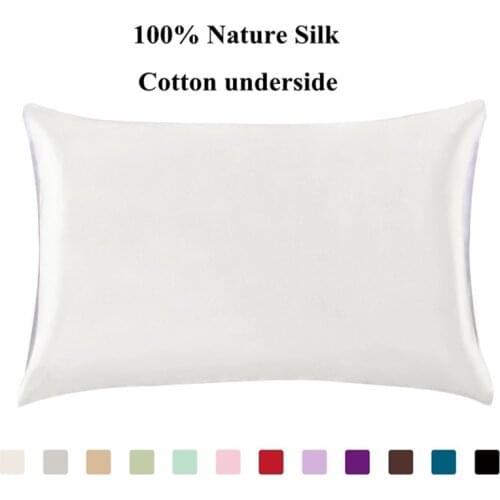 Silk Pillowcases One Side Free Shipping 100% Mulberry Pillow Case with Hidden Zipper for Hair and Skin Hypoallergenic20