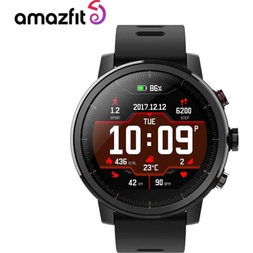 Original Amazfit Stratos Smartwatch GPS 5ATM Waterproof Outdoor Smart Watch Bluetooth Calorie Count For Android iOS Phone