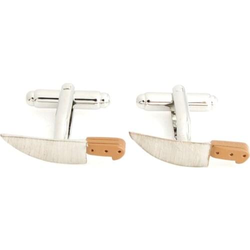 YH-1602 Novelty Knife,Knives and Forks,Toothbrush and Toothpaste Cufflinks