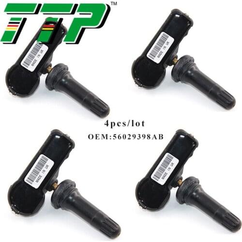 4PCS 433MHZ 56029398AB TPMS Car Tire Pressure Sensor Monitoring Valve System 56029398AA 68142397AA FOR CHRYSLER JEEP DODGE