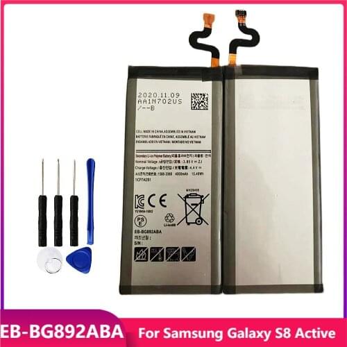 Original Phone Battery EB-BG892ABA For Samsung Galaxy S8 Active Replacement Rechargabel Batteries 4000mAh With Free Tools
