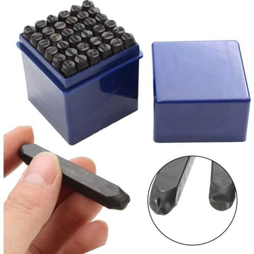 Alphabet Number Puncher Steel Die Metal Stamp 36Pcs Letter Number Jewelry Stamps Punch Set For DIY Belt Leather Craft Tool 3-6mm