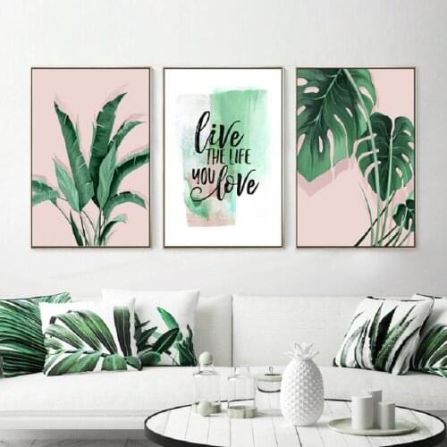 Diamond Painting Green Tropical Leaves Monstera Leaf Palm Banana Diamond Mosaic Embroidery Nordic Cross Stitch Kits Home Decor