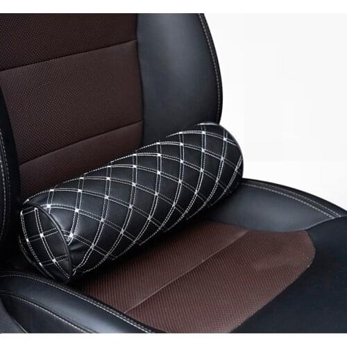 Car Black Pillow Head Rest Neck Rest Seat Safety Cushion Support Pad Memory Cotton Head Rest Lumbar Support Seat Waist Pillows