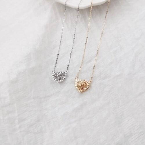 S925 Sterling Silver Hand-wound Silk Heart-shaped Necklace Ladies Creative Fashion Cute Clavicle Chain Christmas Gift for Her