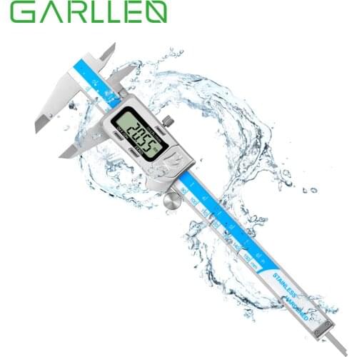 GARLLEN Digital Vernier Calipers 0-6"/0-150mm Stainless Steel Digital Caliper Gauge Waterproof Measuring Tool With LCD Screen