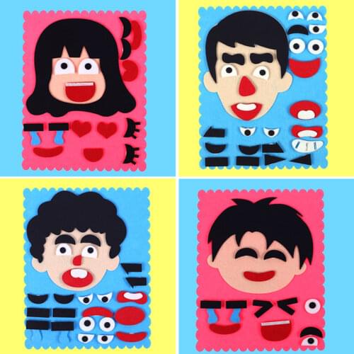 DIY Children Toys Emotion Change Puzzle Toys Creative Facial Expression Kids Educational Toys For Children Learning Funny Set
