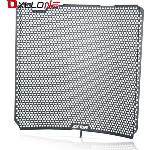 For Kawasaki ZX-10R Radiator Guard 2008 2009 2010 Motorcycle Accessories Radiator Grille Guard Cover with ZX10R logo