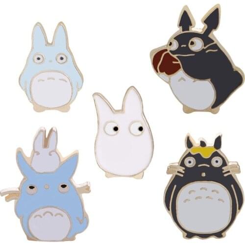 Enamel Alloy Brooch Creative Cute Animal Penguin Rabbit Fat Cat Brooch Kit Fashion Personality Denim Shirt Pins Pins Jewelry