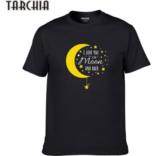 TARCHIA 2021 T-Shirt High Quality Casual TShirt For Men Summer Short Sleeves Cotton Moon Print T Shirt Fitness Tees Tops Homme