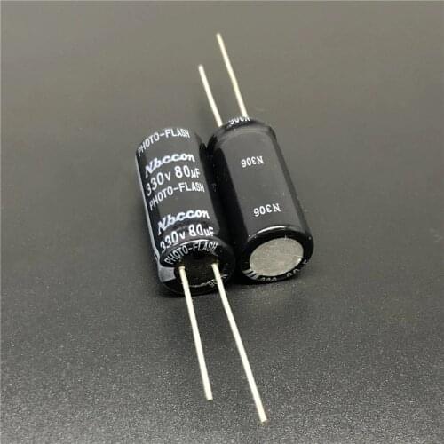 5Pcs/20Pcs/100Pcs 80uF 330V NBCCON Photo Flash Capacitor 12.5x25mm 330V80uF PH Capacitor