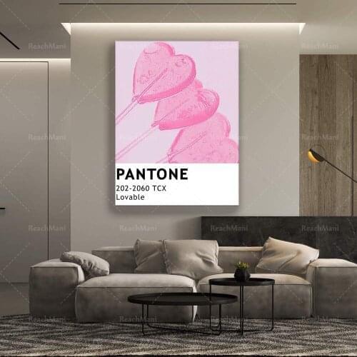 Pantone Lovable Poster,Love Print,Fashion Pantone Print,Aesthetic Poster,Pantone Vintage Poster,Anime Poster,Anime Pink Print