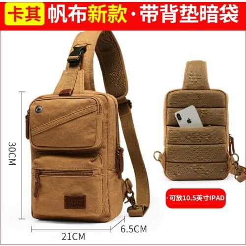 2020 New Waist Bag Canvas Mens Chest Bag Mens Bags Fashion Backpack Shoulder Bag Multifunctional Sports Messenger Bag