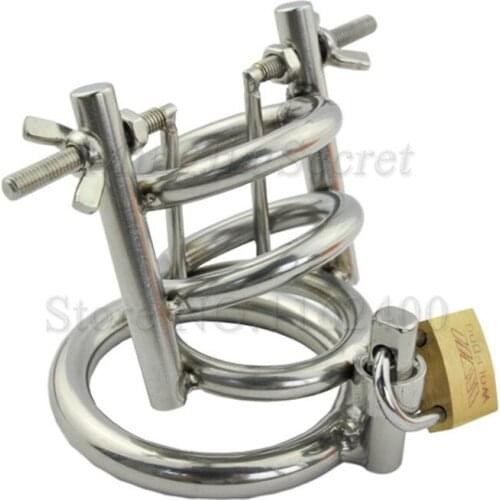 304 Stainless Steel Male Chastity Device with Urethral Dilators Plug,Penis Rings,Penis Lock,Adult Games BDSM Sex Toys For Men