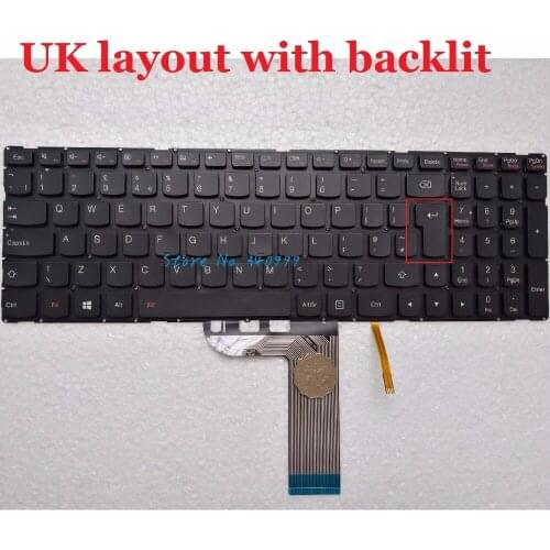 New Laptop keyboard for Lenovo YOGA 500-15IBD 500-15IHW backlit Clavier UK keyboard