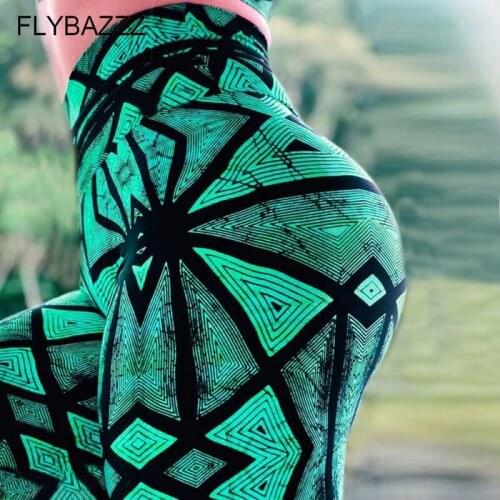 New Printed High Waist Push Up Yoga Leggings Women High Elastic Slim Gym Workout Tight Tummy Control Yoga Pants Fitness Clothing