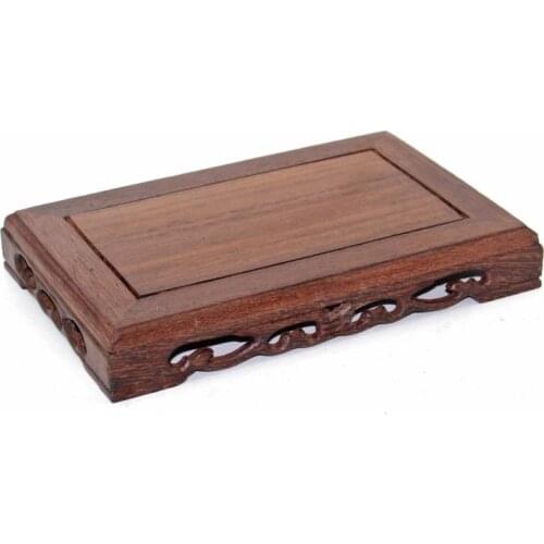 Wenge Wood Carving Base handicraft wooden vase ornaments statues bonsai base rectangular stone base supporting