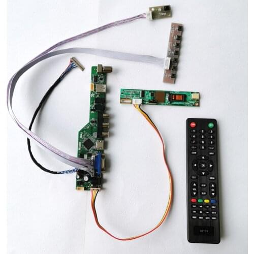 Fit NL10276BC26/TM133XG 1024*768 13.3" VGA+Audio+USB+Remote laptops panel 1CCFL LVDS 20Pins LCD screen controller board kit