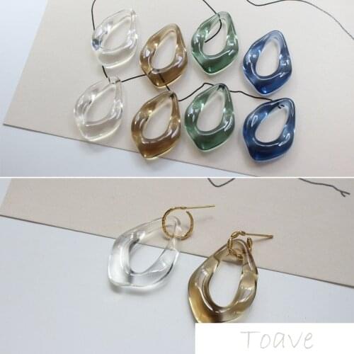 Resin Shaped Transparent DIY Ear Stud Material Accessories
