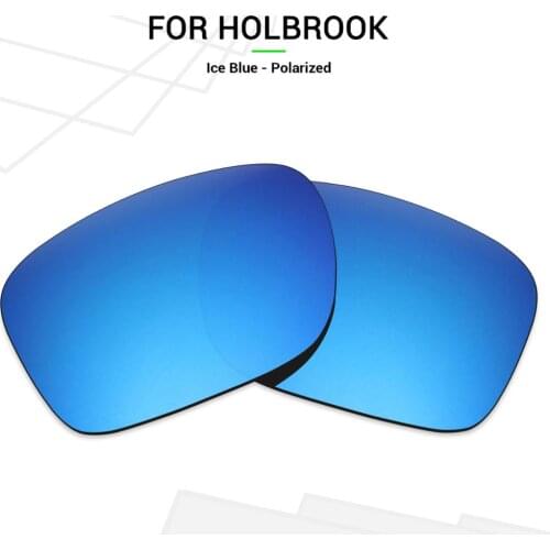 Mryok Anti-Scratch POLARIZED Replacement Lenses for-Oakley Holbrook OO9102 Sunglasses Ice Blue