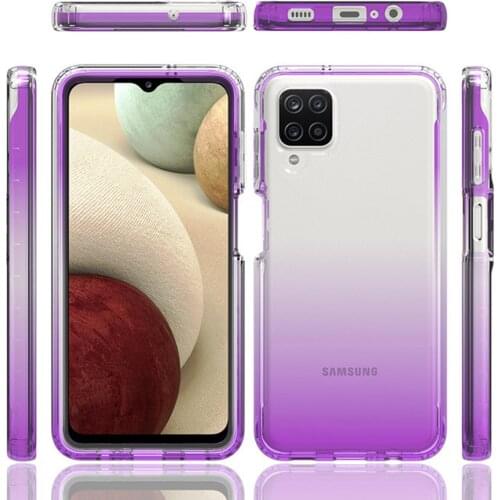 Shockproof Case Gradient Back Panel for Samsung Galaxy M12 Crystal Case for Galaxy M12 Shell M 12 Transparent Bumper Cover