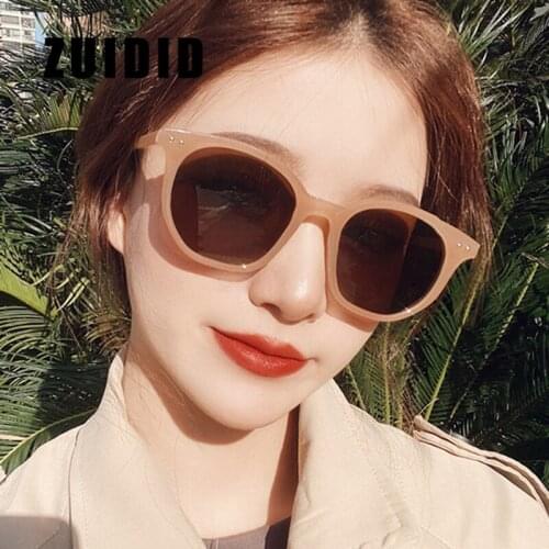 ZUIDID Retro Jelly Color Transparent women sunglasses Fashion Trend Designer Vintage Champagne Sun Glasses Summer Beach Eyewear
