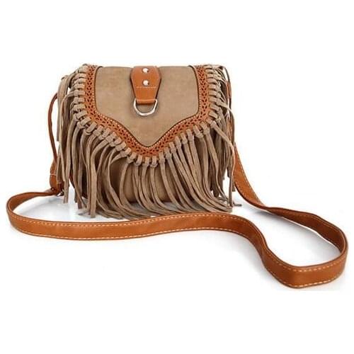 Bohemian bag Boho Free Spirit Tassel Cross Body Purse Retro Hippie Designer Womens Gypsy Fringe Bohemian Shoulder Bag