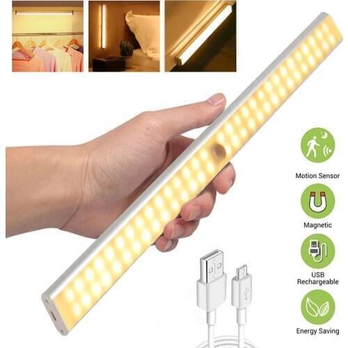 LED Closet Night Lights Wireless Motion Sensor Light Wardrobe Night Lamp For Kitchen Bedroom Cabinet Staircase Aisle Lighting