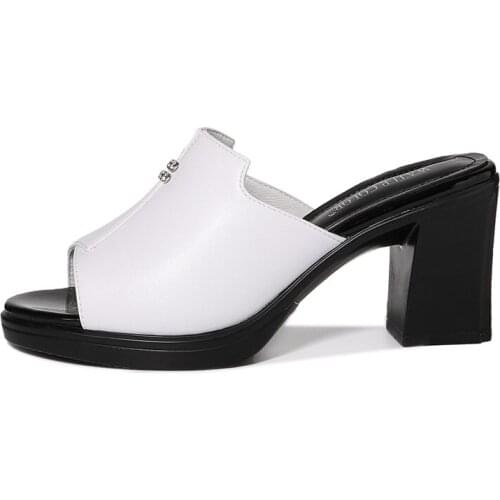 One-Line Square Heel Slippers, Fish Mouth Color Matching WomenS Shoes, Waterproof Platform WomenS Shoes