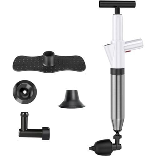 Pipe Plunger Drain Clog Remover Multi-Function High Pressure Plunger Opener Pump for Toilets Bathroom Shower Sink Floor Drain