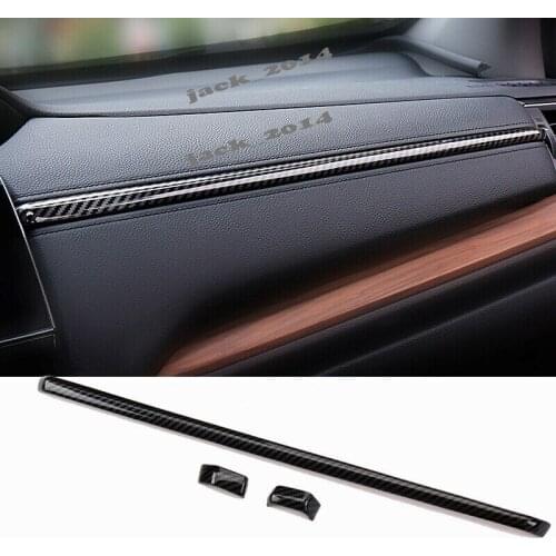 Carbon fiber Inner Middle Decoration Cover Trim Fit for Honda CRV CR-V 2017 2018 2019