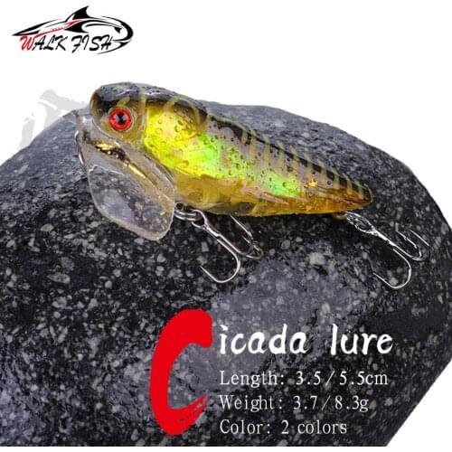 WALK FISH 3.7cm 8.3g Fishing Lures Insect Cicada Topwater Artificial Hard Baits Floating Plastic Popper Fishing Tackle