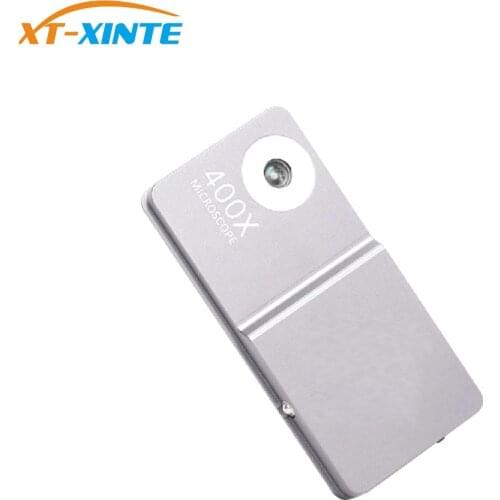 XT-XINTE Mobile Phone Microscope HD Camera with LED Fill Light Small Mini Miniature 400X Times Lens for phone 11 Pro Max