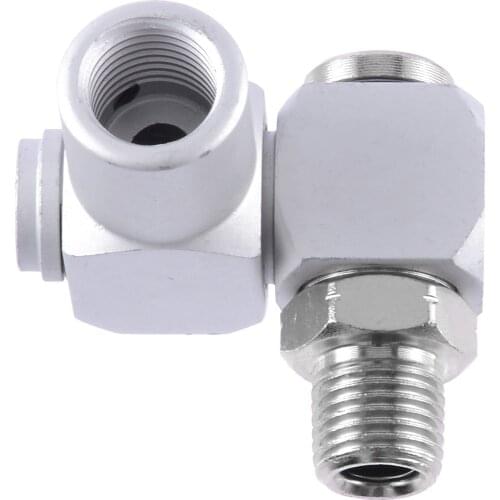 New 1/4" Universal 360Degree Swivel Air Hose Connectors Rotatable Intake Port Fitting Air Hose Adapter Flow Tool Joint Coupling
