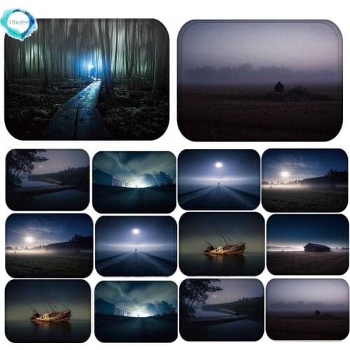 1PC 40x60cm Buddha Statue Doormat Pattern Decorative Mat Non-slip Door Mats Absorbent Bathroom Rug