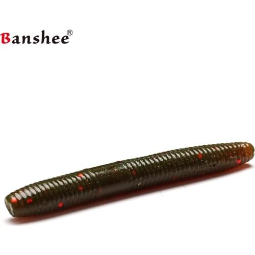 Banshee 20Pcs Soft Lure Shad 50mm 1.6g Worm/Maggots Fishing Lure Bass/Carp Wobblers Tackle Artificial Silicone Baits Rubber