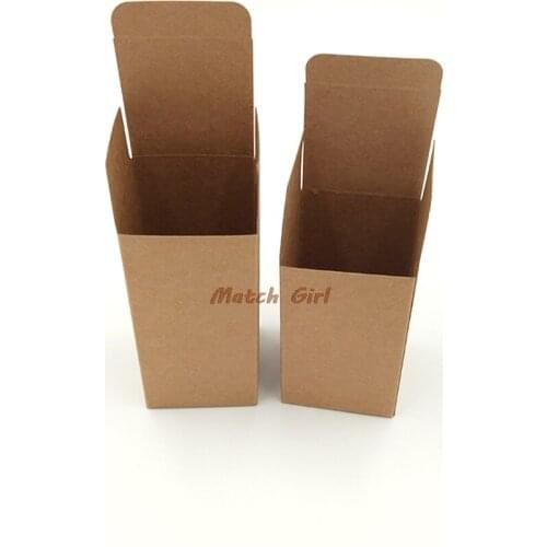 50pcs- 5*5*15cm Kraft paper packaging box white cosmetics Essential Oil Sprays sample Gift valve tubes boxes 5.2*5.2*17cm