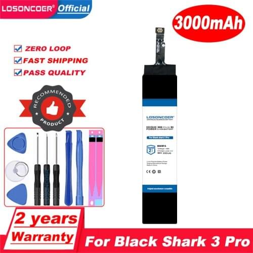 LOSONCOER 3000mAh BS05FA Battery BSO5FA For Black Shark 3 Pro Mobile Phone
