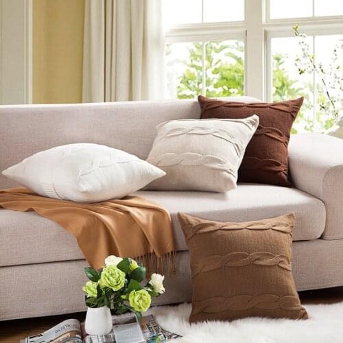 Acrylic Fibres Handmade Cushion Cover Square Pillowcase 45x45cm Home Decoration Pillow Cover For Sofa Living Room Throw Pillows