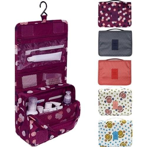 Large Travel Beauty Case Toilet Bag Flower Star Hanging Hook Cosmetic Pouch Organizer Kit Travel Necessaries Organizer Case