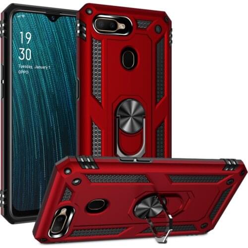 For Oppo A5s AX5s Case A12 A12S Armor Rugged Military Car Holder Ring Cover For Oppo A12 A12s A7 A5S Coque Fundas