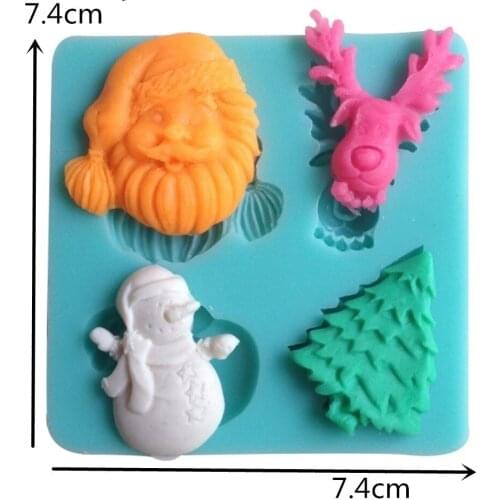 Food-grade Silicone Mold Christmas Perimeter Fondant Cake Decorating Tools Silicone Soap Mold Silicone Cake Mold A659