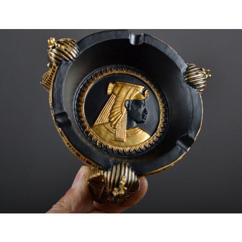 Egyptian Decor Ashtray Fashionable Office Ashtray Ancient Egyptian Pharaoh Home Adornment Bedroom Cigar Ashtry Decoration R973
